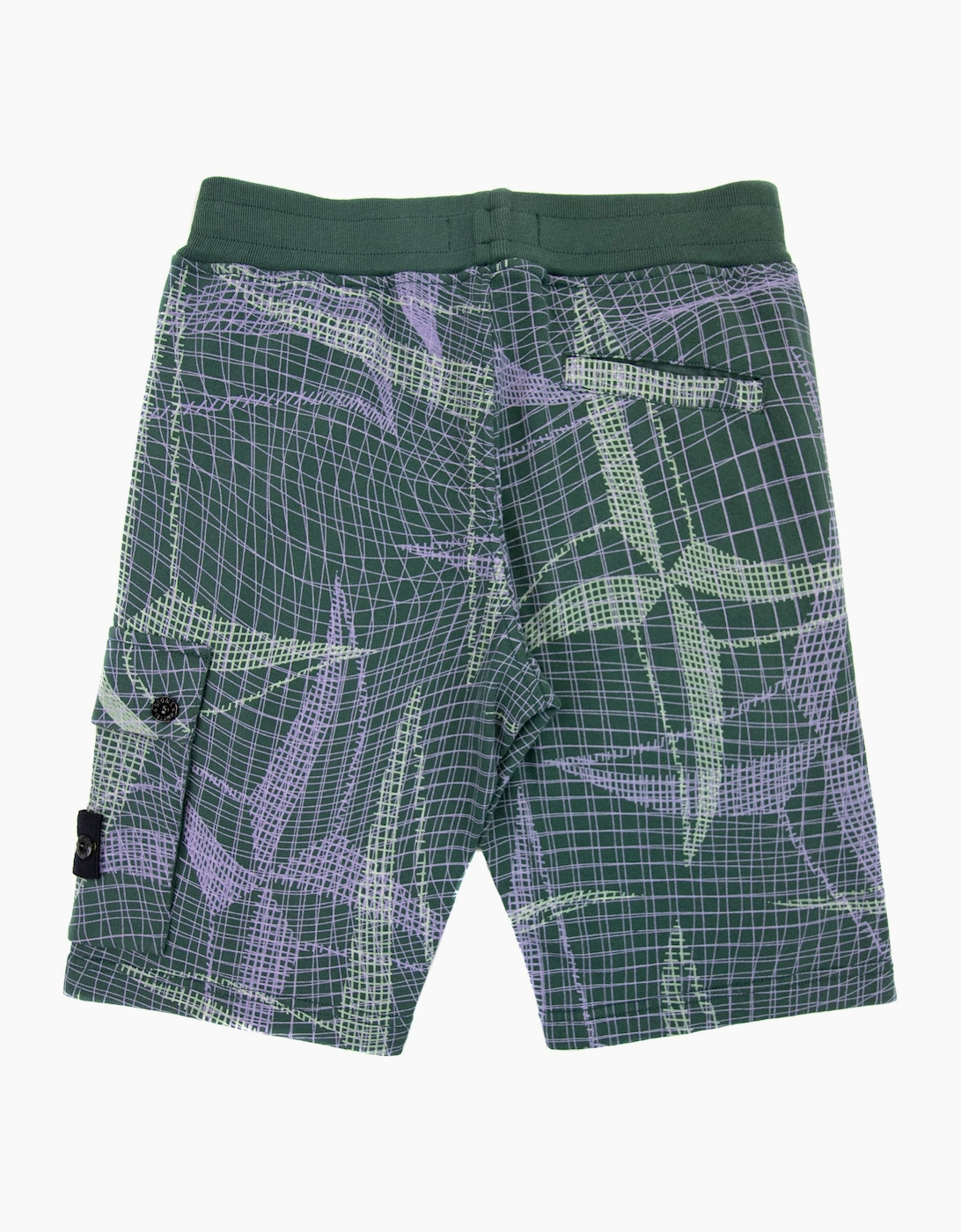 Stone Island Junior 61720 Camouflage Print Bermuda Shorts Bottle Green V0053