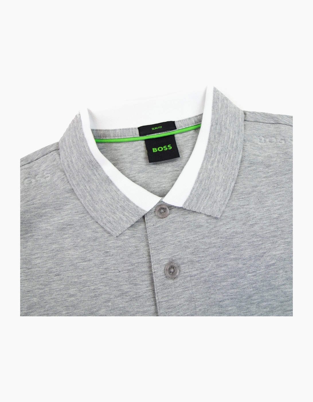 Hugo Boss Paule Insert Logo Polo Shirt Grey 059