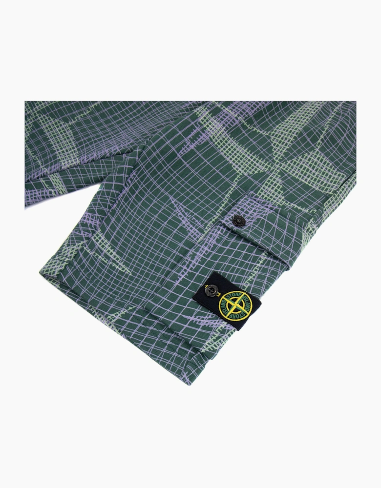 Stone Island Junior 61720 Camouflage Print Bermuda Shorts Bottle Green V0053