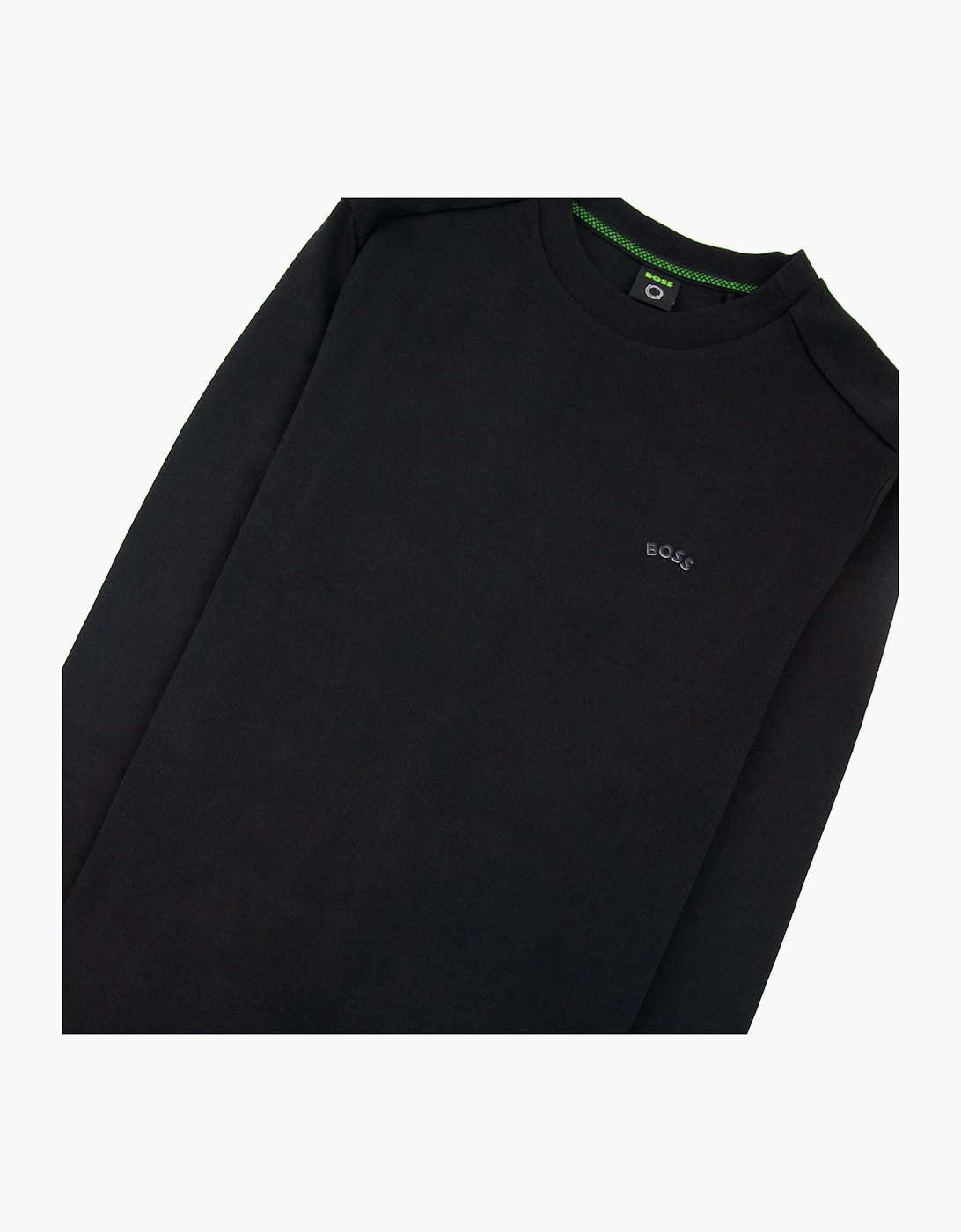 Hugo Boss Salbo Curved Logo Sweatshirt Black 001
