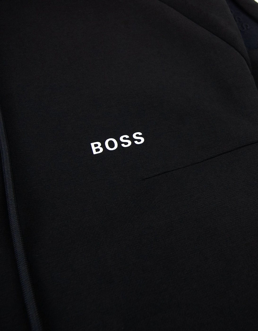 Hugo Boss Saggy 1 Logo Zip Up Sweatshirt Black 001