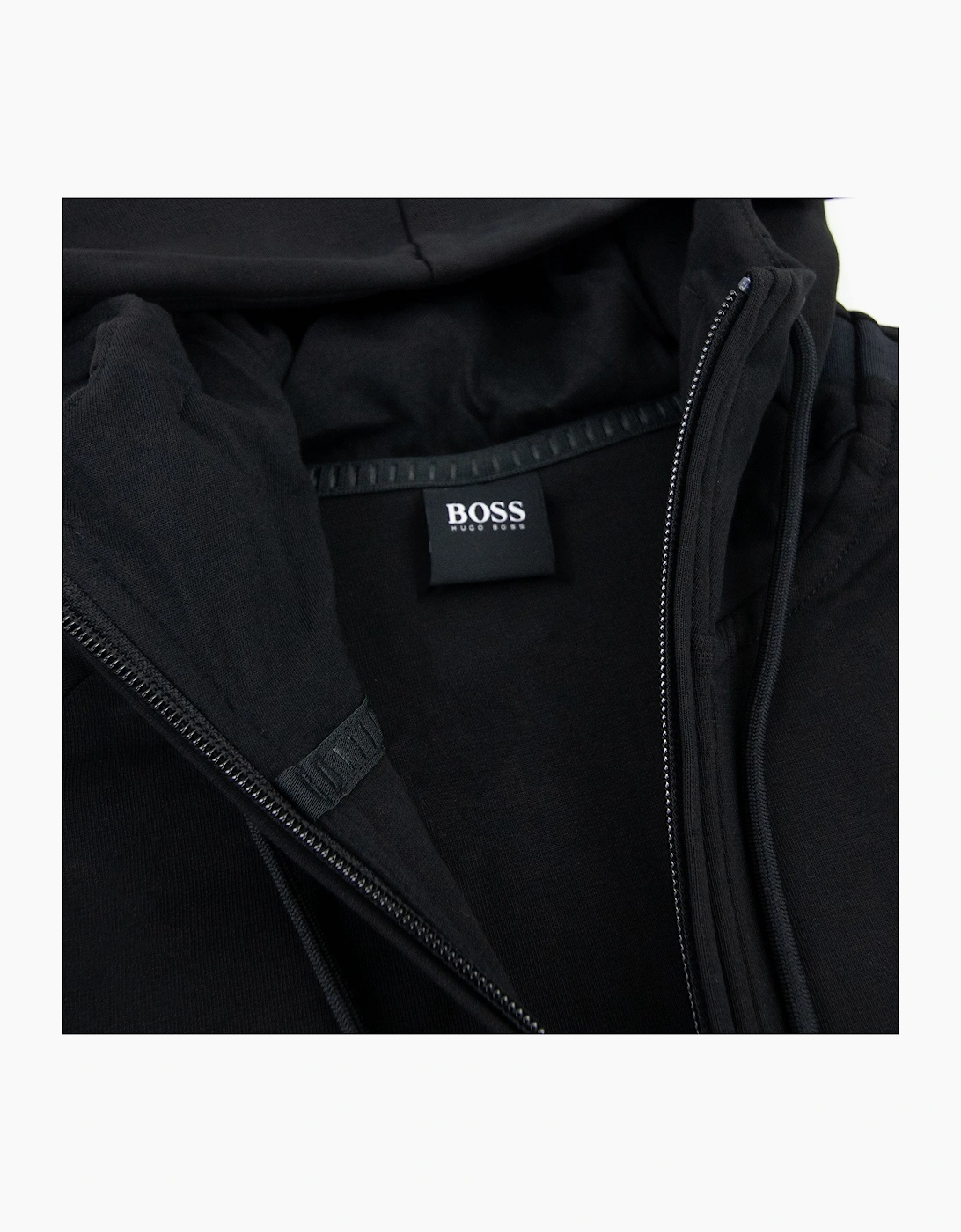 Hugo Boss Saggy 1 Logo Zip Up Sweatshirt Black 001