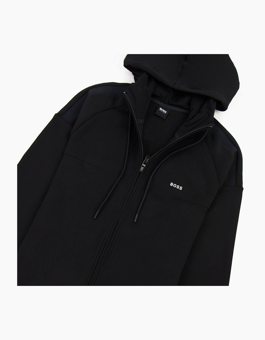 Hugo Boss Saggy 1 Logo Zip Up Sweatshirt Black 001