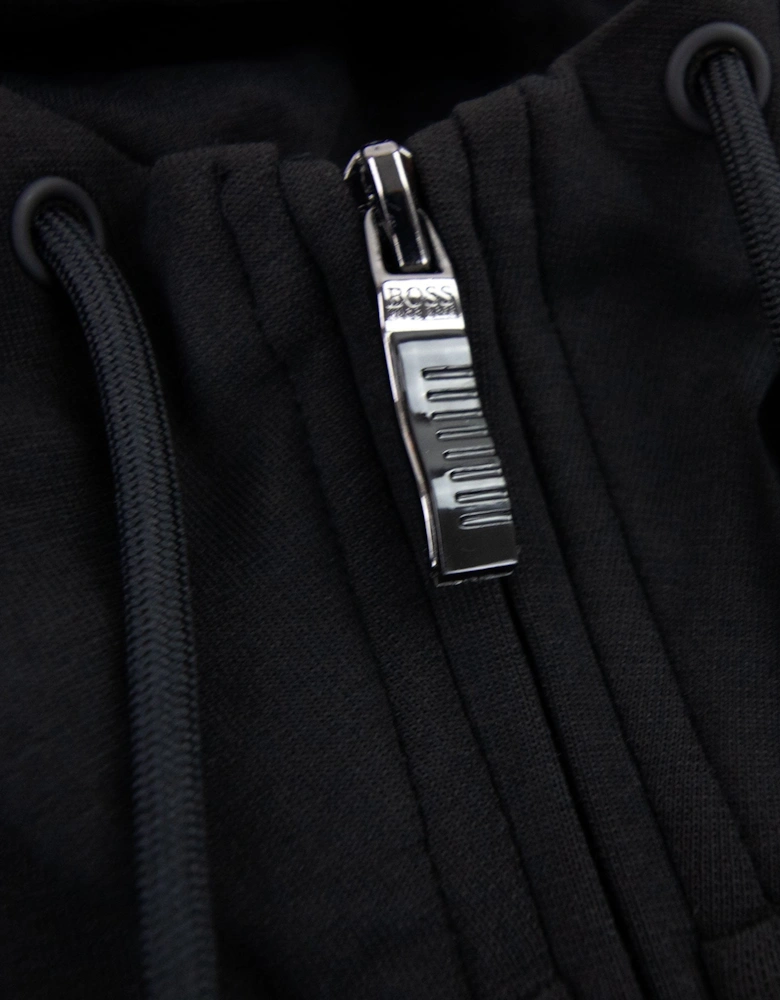 Hugo Boss Saggy 1 Logo Zip Up Sweatshirt Black 001