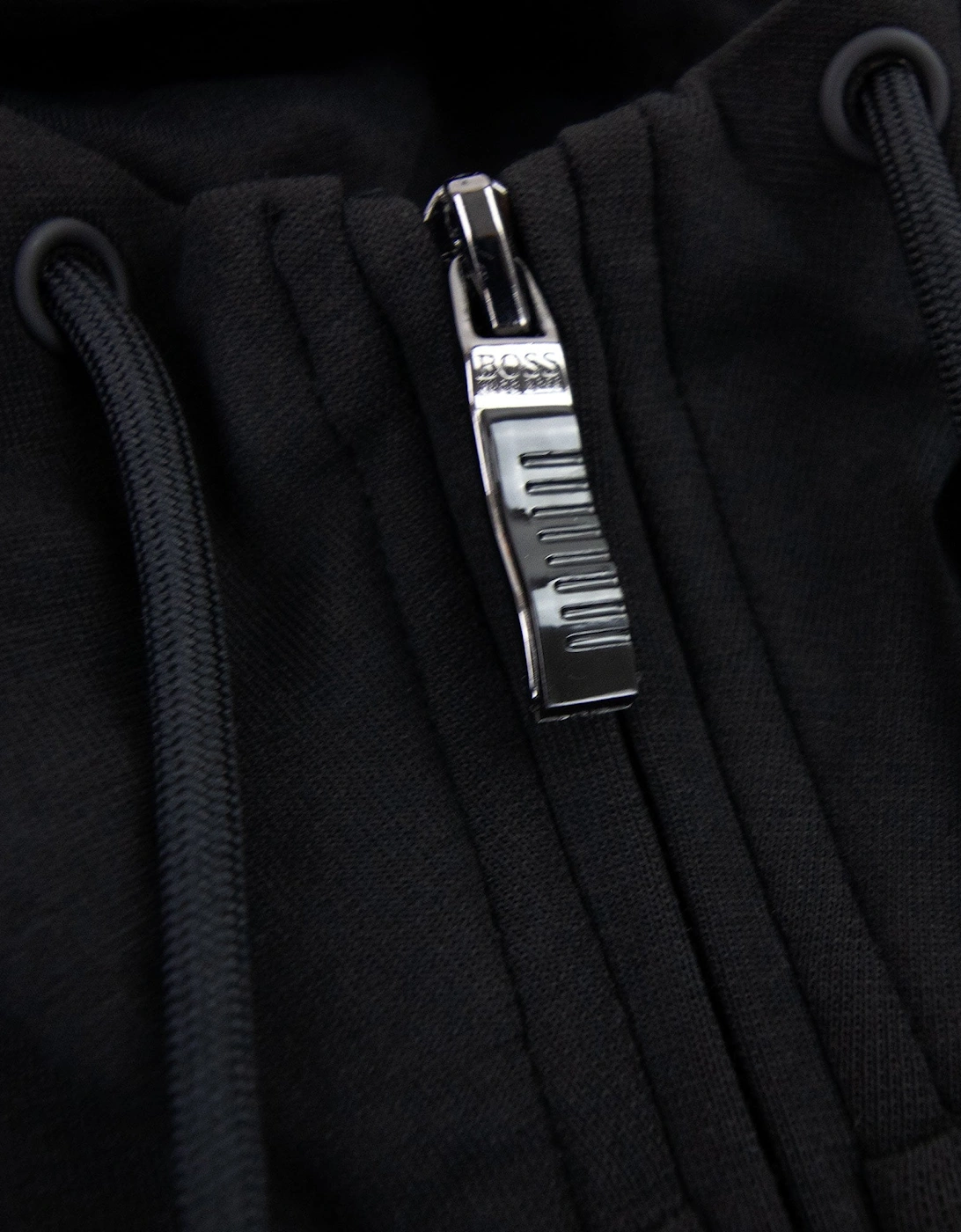 Hugo Boss Saggy 1 Logo Zip Up Sweatshirt Black 001