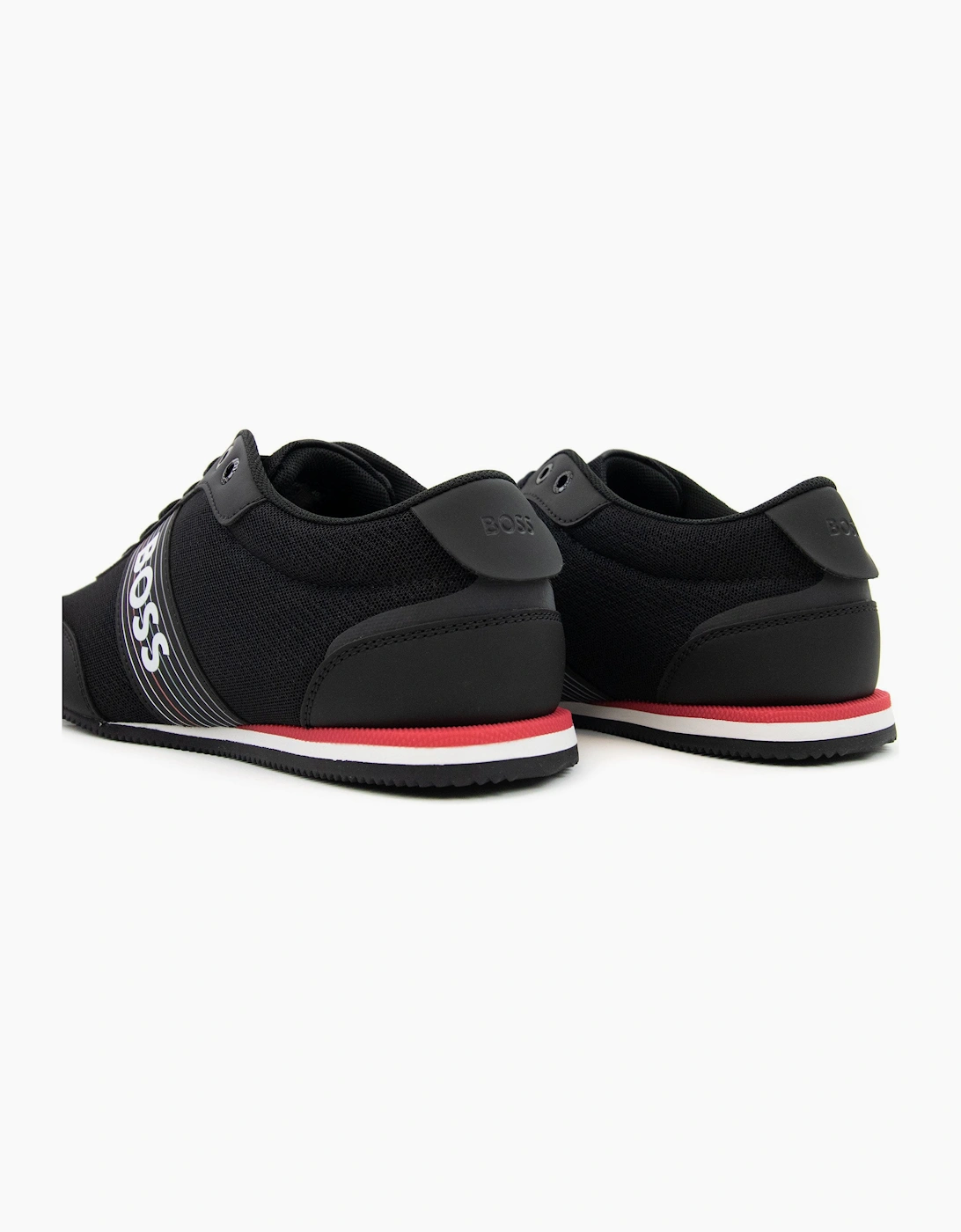 Hugo Boss Rusham Seasonal Logo Stripe Trainer Charcoal 016