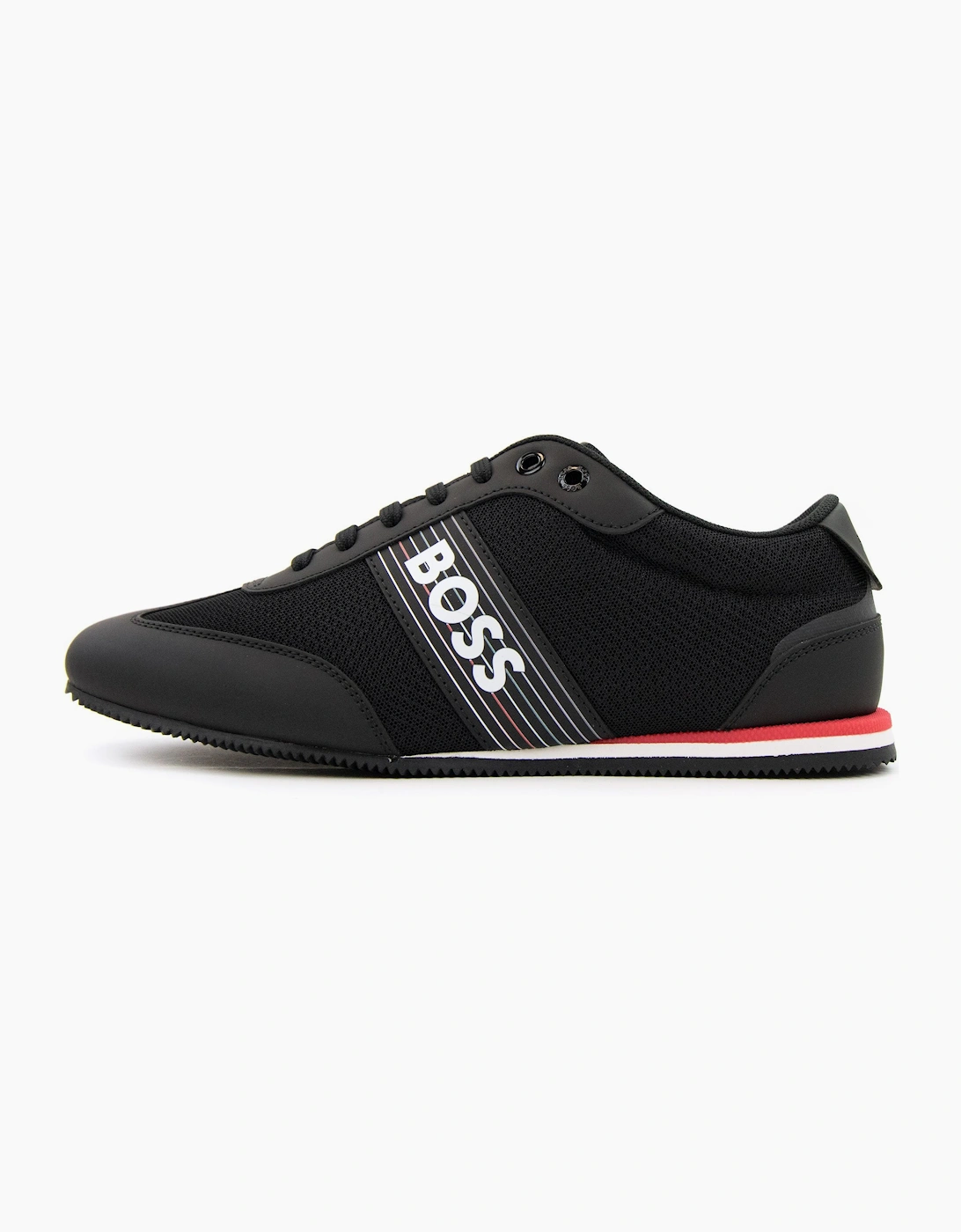 Hugo Boss Rusham Seasonal Logo Stripe Trainer Charcoal 016