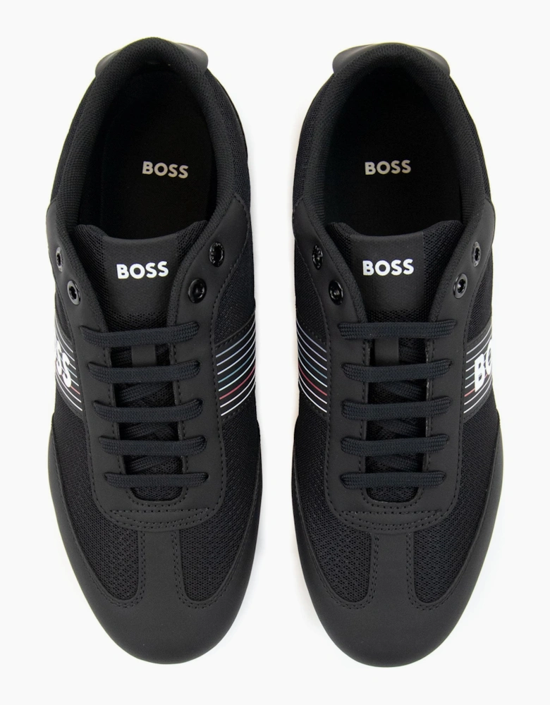 Hugo Boss Rusham Seasonal Logo Stripe Trainer Charcoal 016