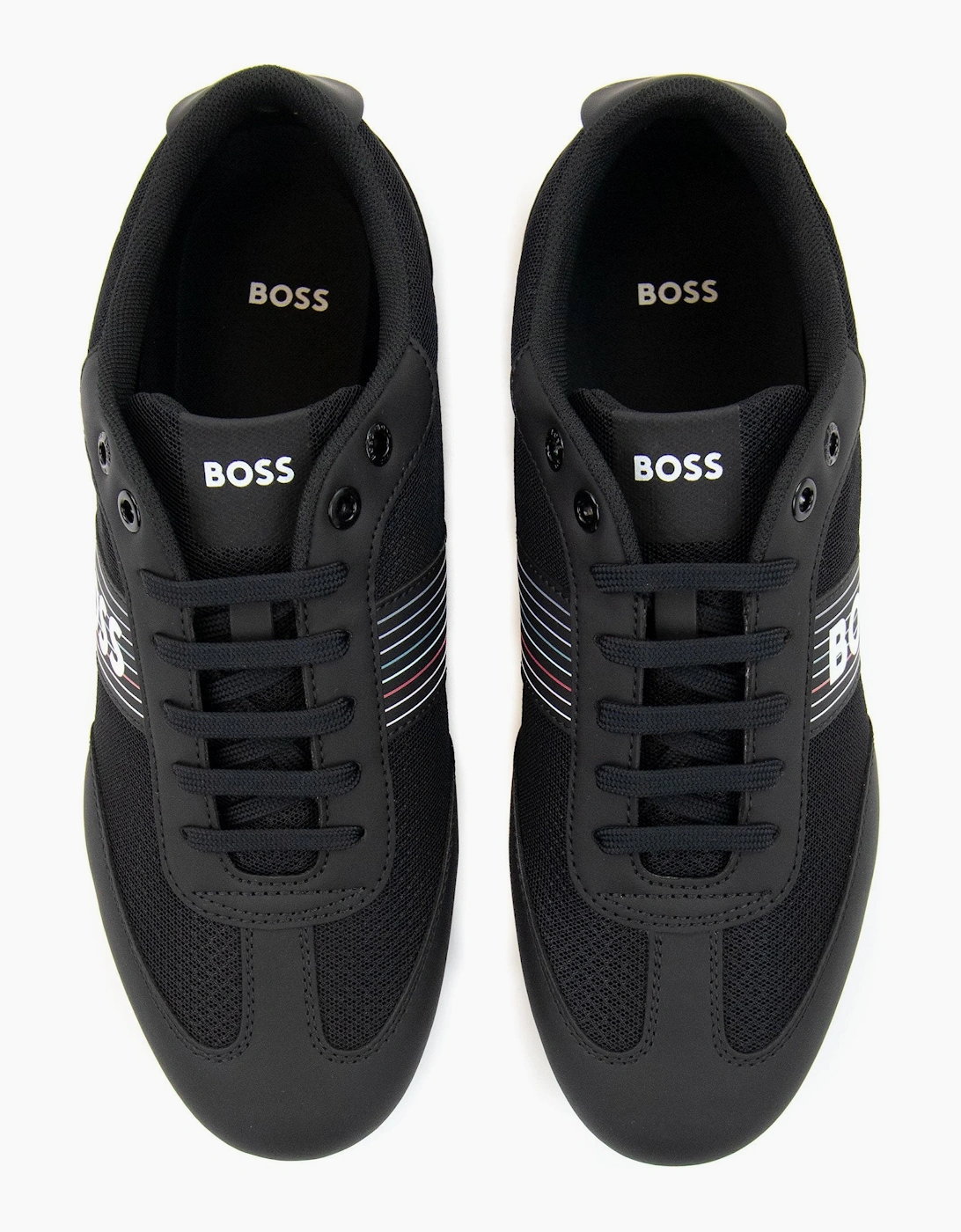 Hugo Boss Rusham Seasonal Logo Stripe Trainer Charcoal 016