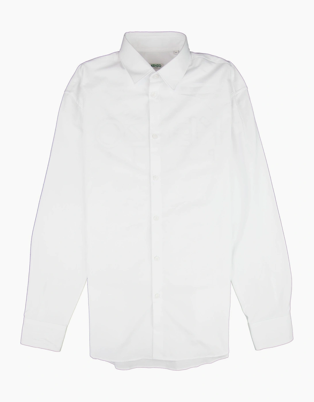 Kenzo Back Logo Long Sleeve Shirt White