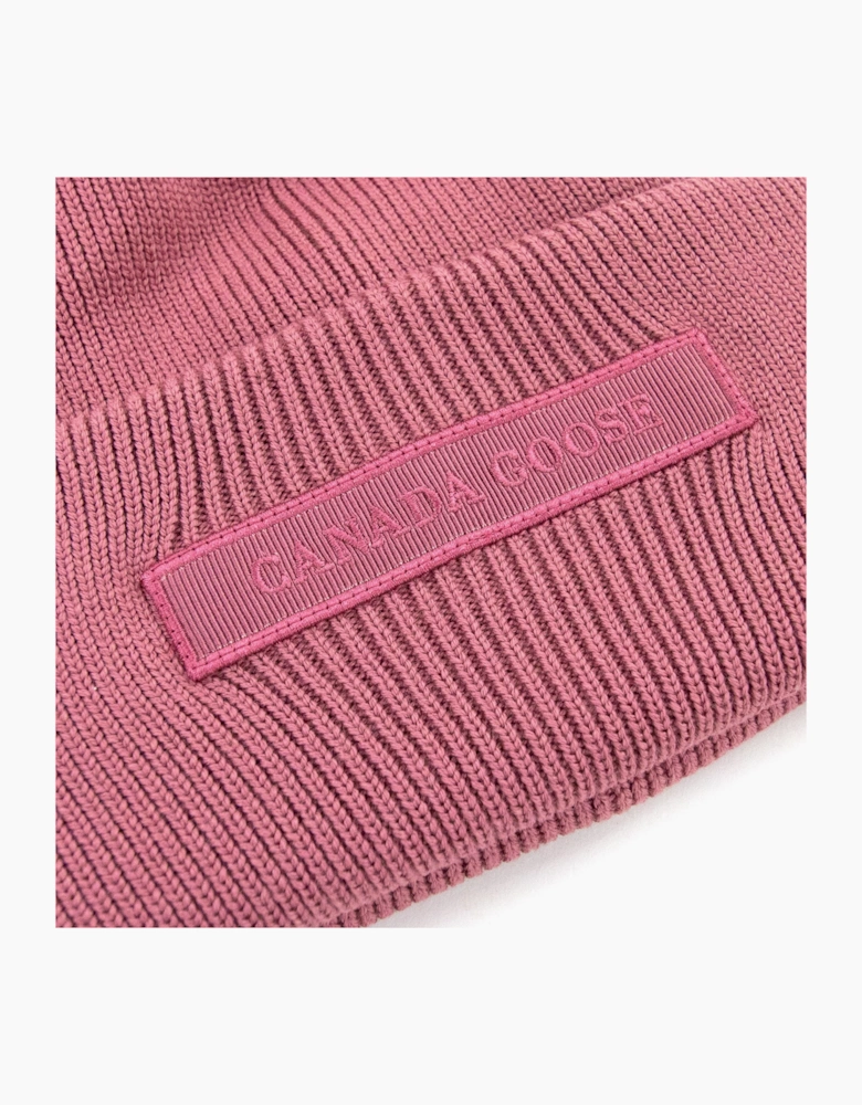Canada Goose Tonal Emblem Beanie Soft Mauve