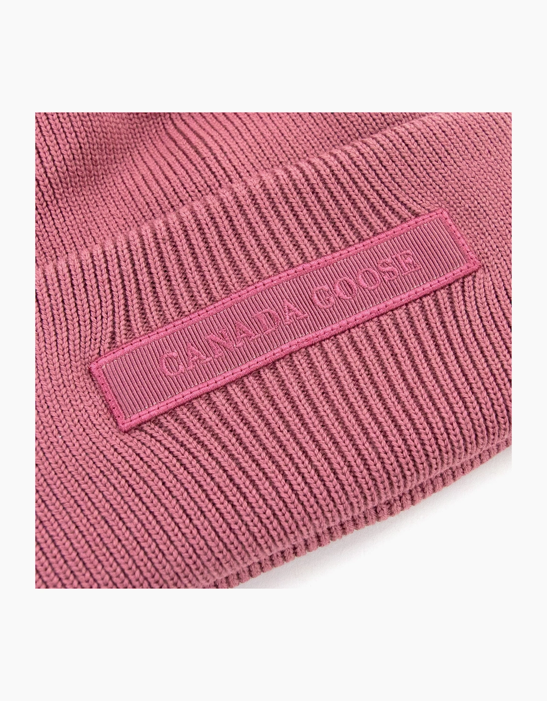 Canada Goose Tonal Emblem Beanie Soft Mauve