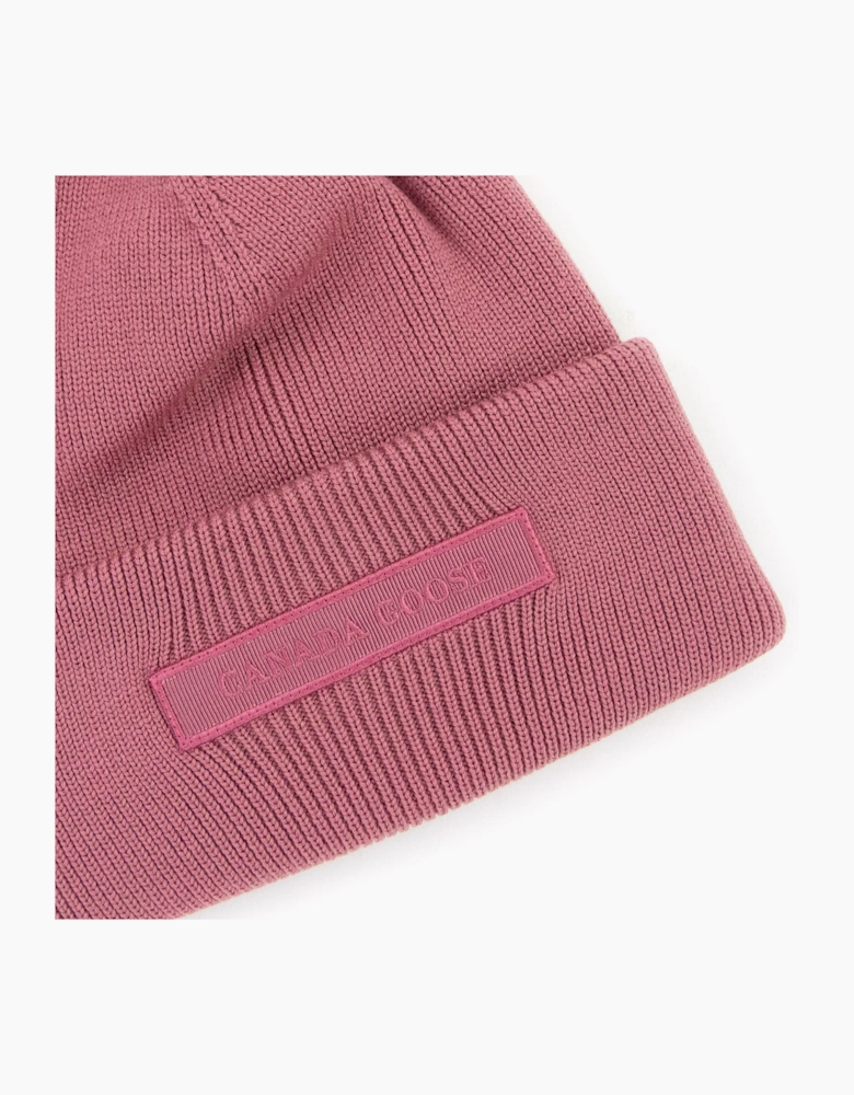 Canada Goose Tonal Emblem Beanie Soft Mauve