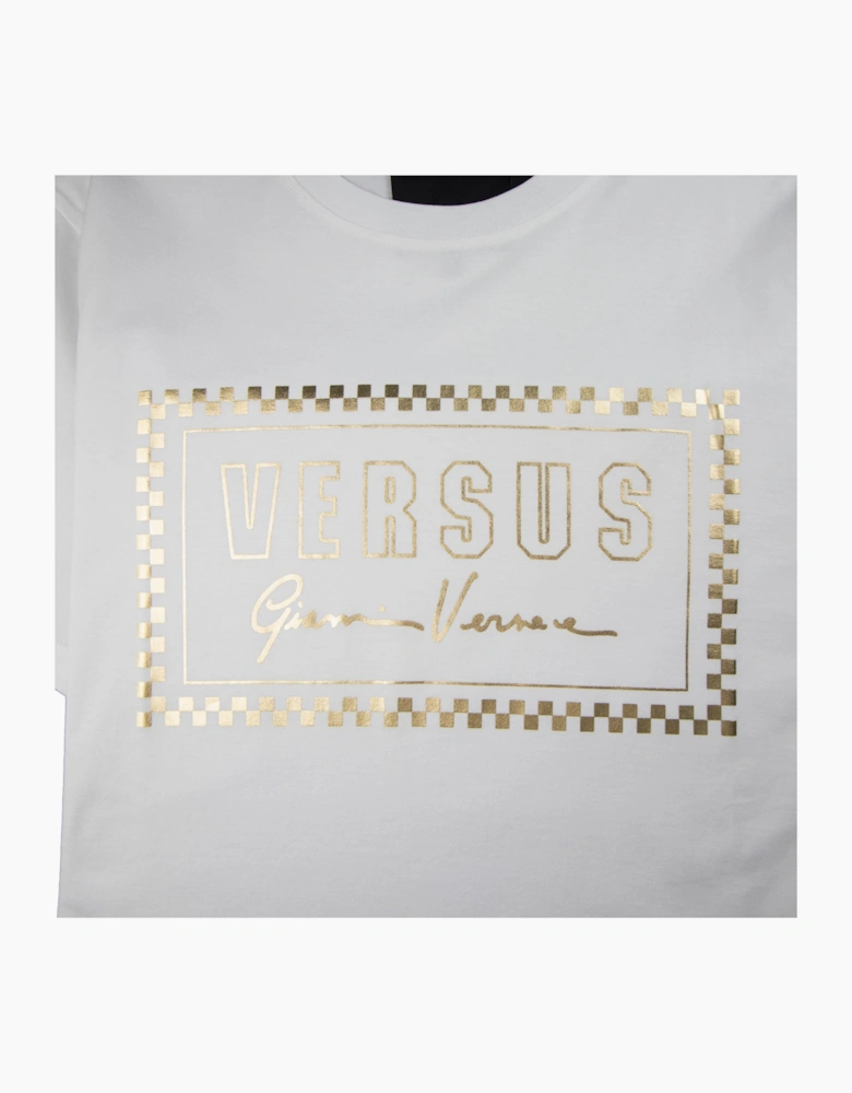Versace Versus 90's Foil Logo T-Shirt White/Gold