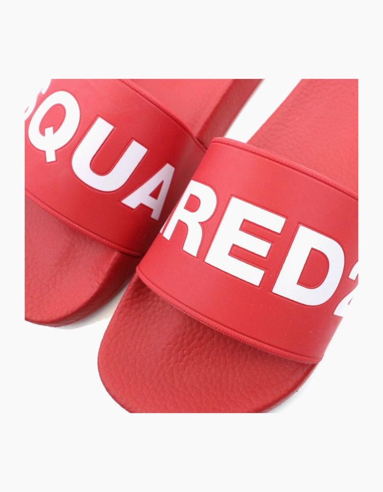 Dsquared2 Logo Sliders Red/white