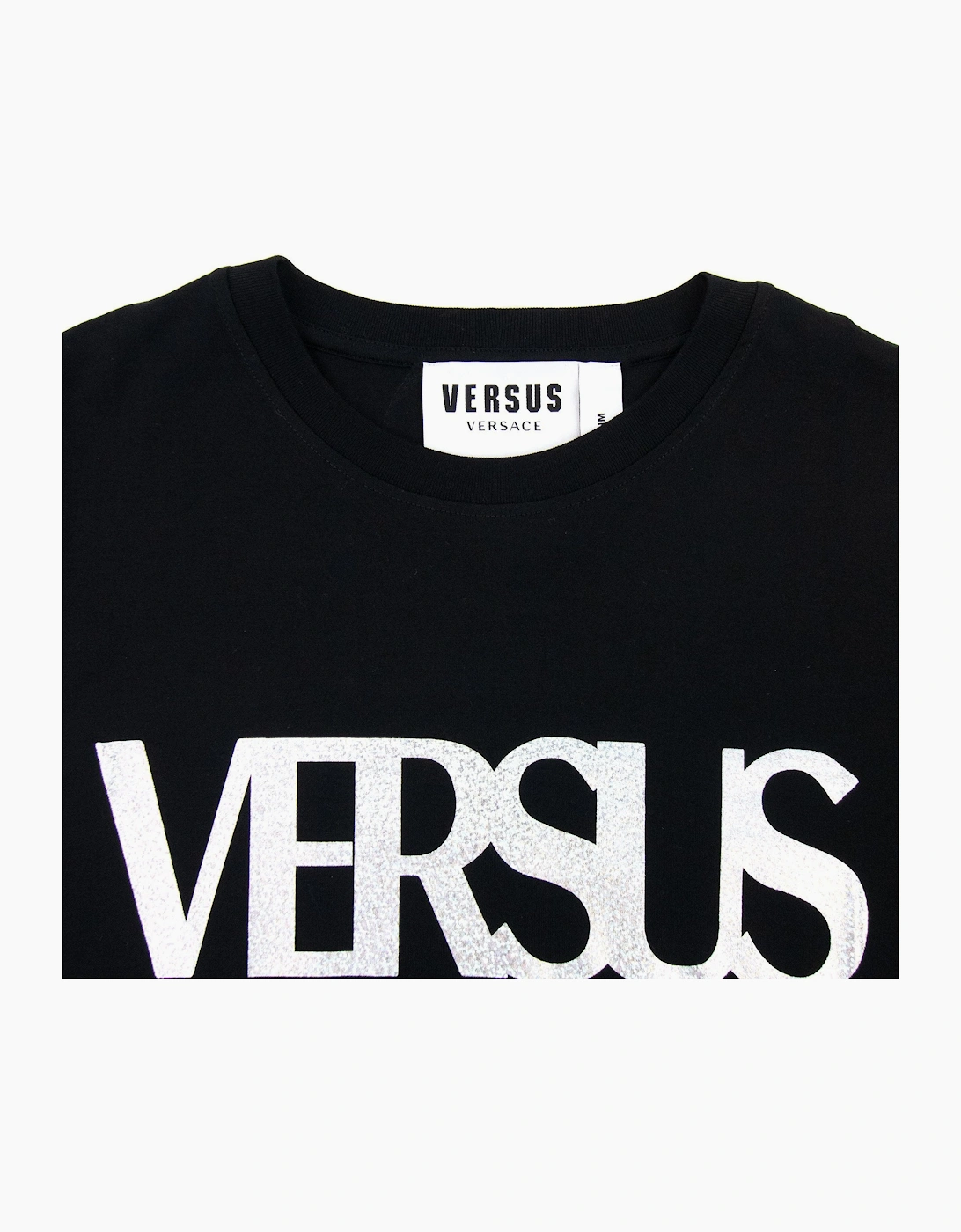 Versace Versus Logo Printed T Shirt Black