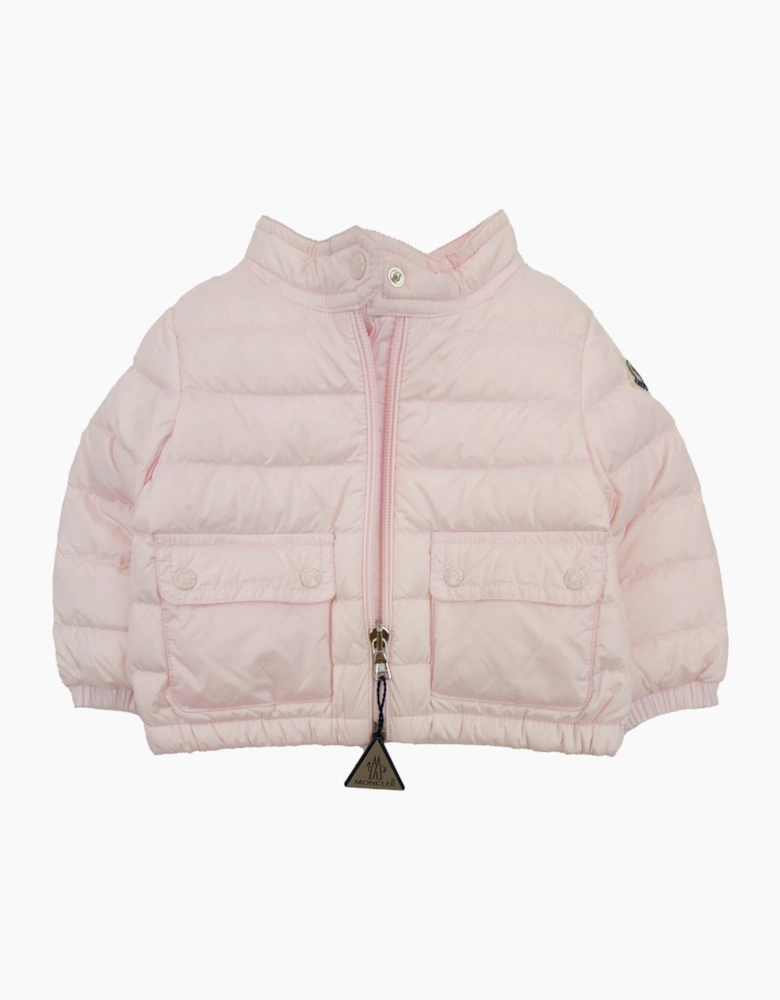 Moncler Junior Lans Down Jacket Pink