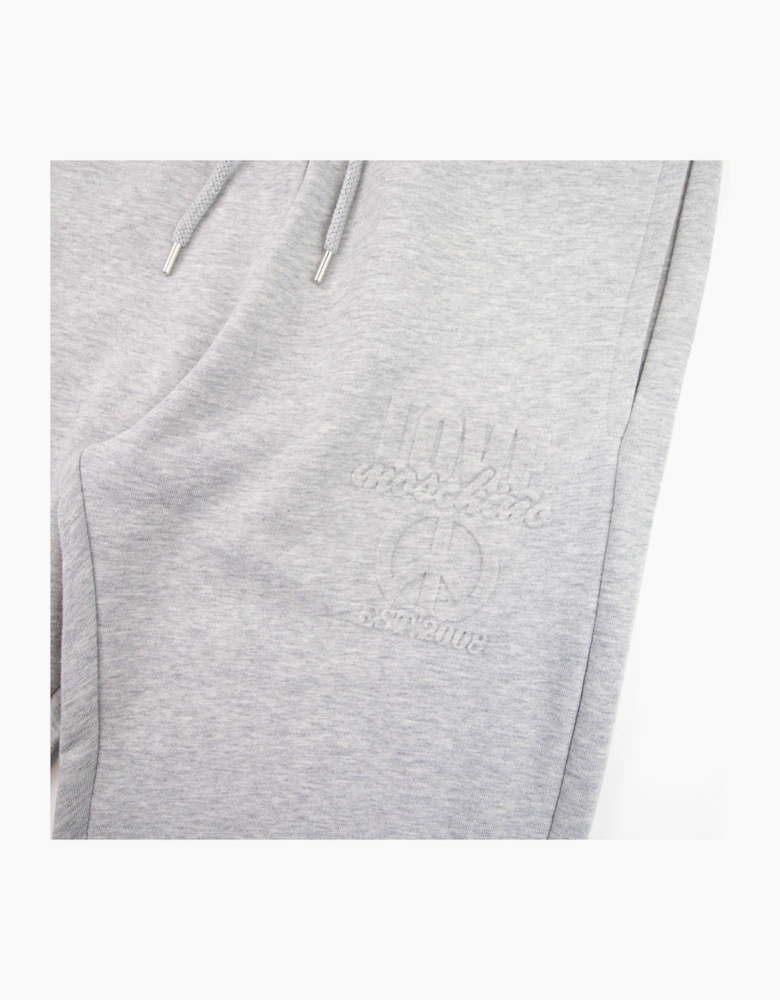 Love Moschino Embossed Peace Logo Tracksuit Pants Grey