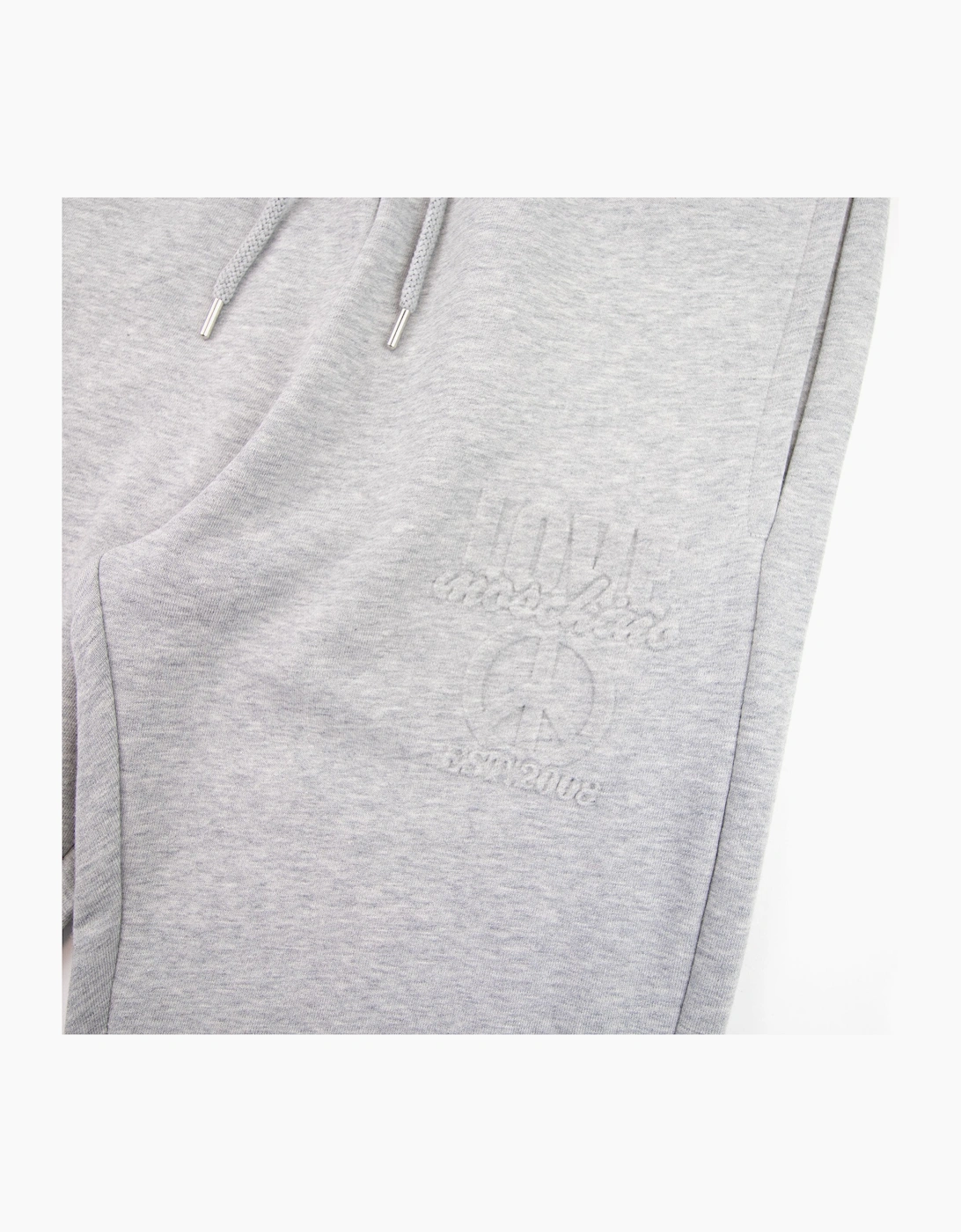 Love Moschino Embossed Peace Logo Tracksuit Pants Grey