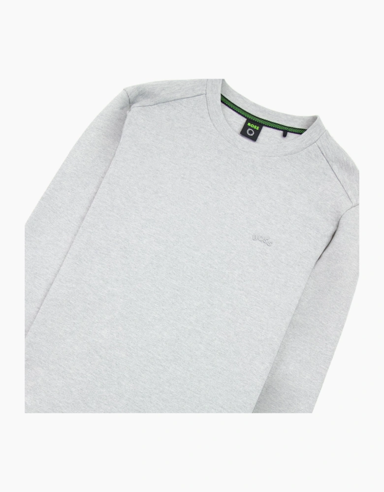 Hugo Boss Salbo Curved Logo Sweatshirt Grey 059