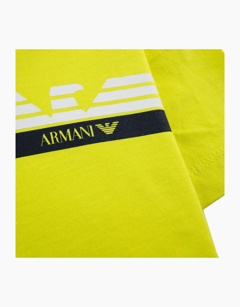 Armani Junior Eagle Logo S/s T Shirt Yellow