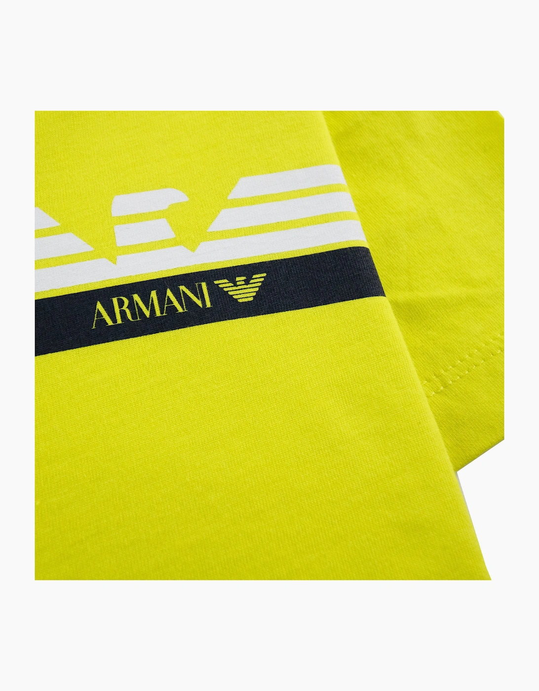 Armani Junior Eagle Logo S/s T Shirt Yellow