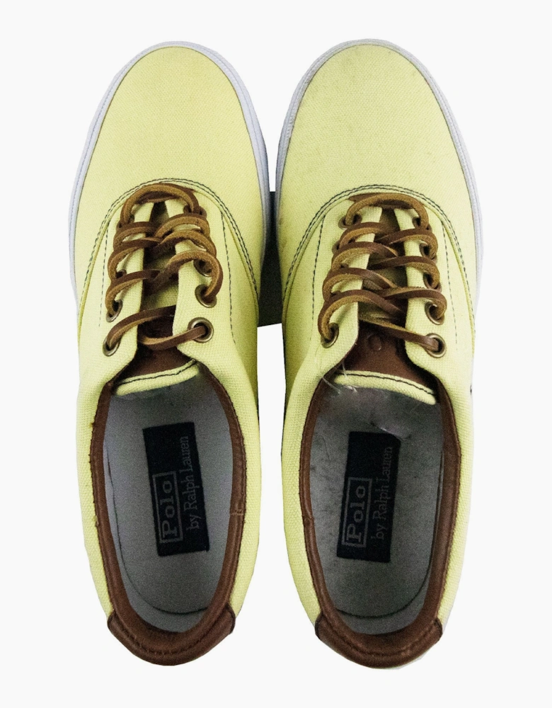 Polo Ralph Lauren Vaughn Low Canvas Trainer Wicket Yellow