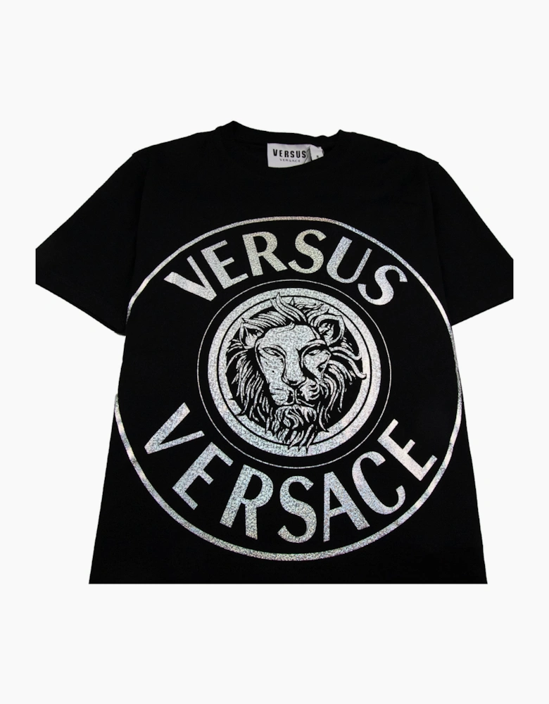 Versace Versus Foil Lion Tee Black