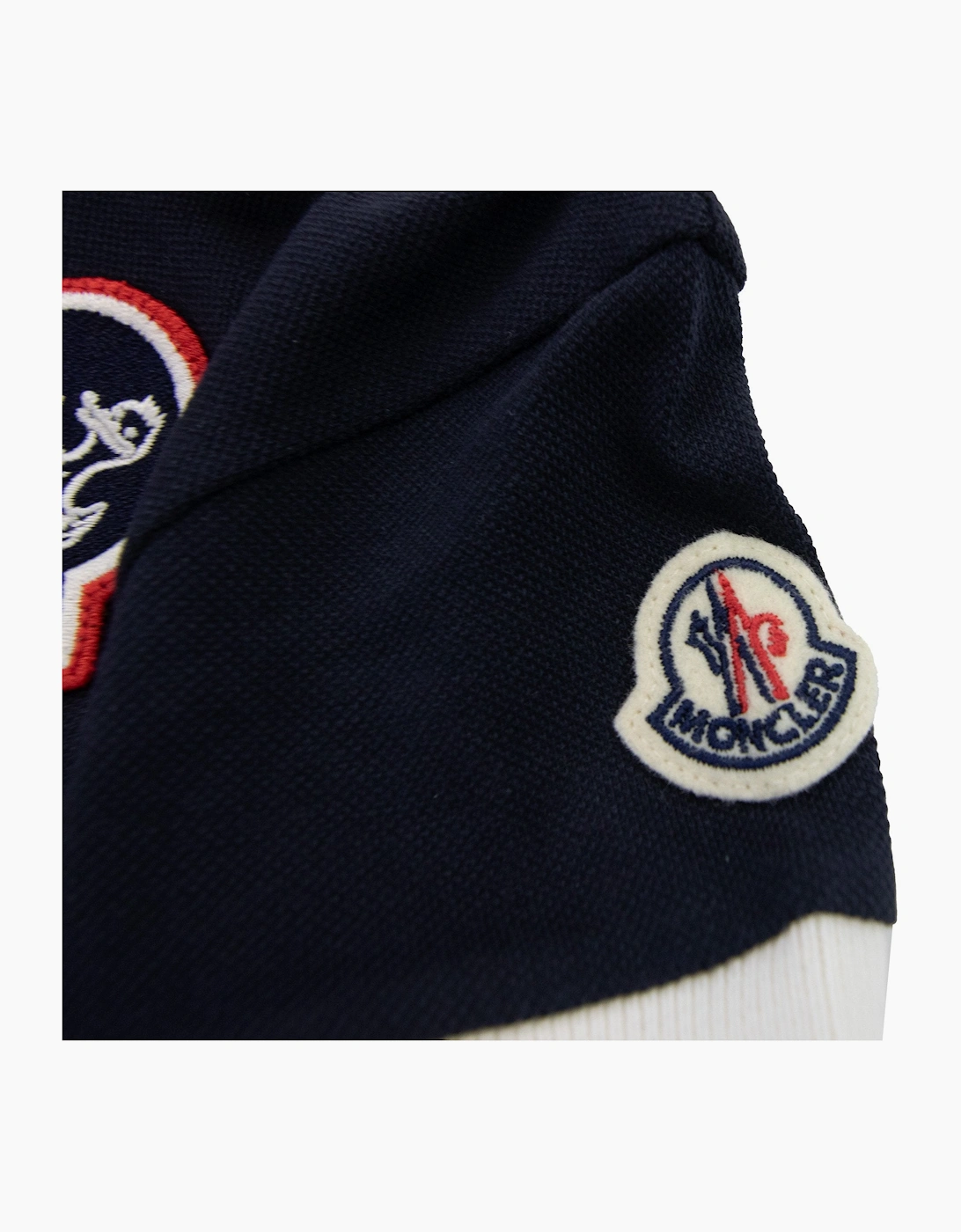 Moncler Junior Monogram Polo Shirt Navy 778