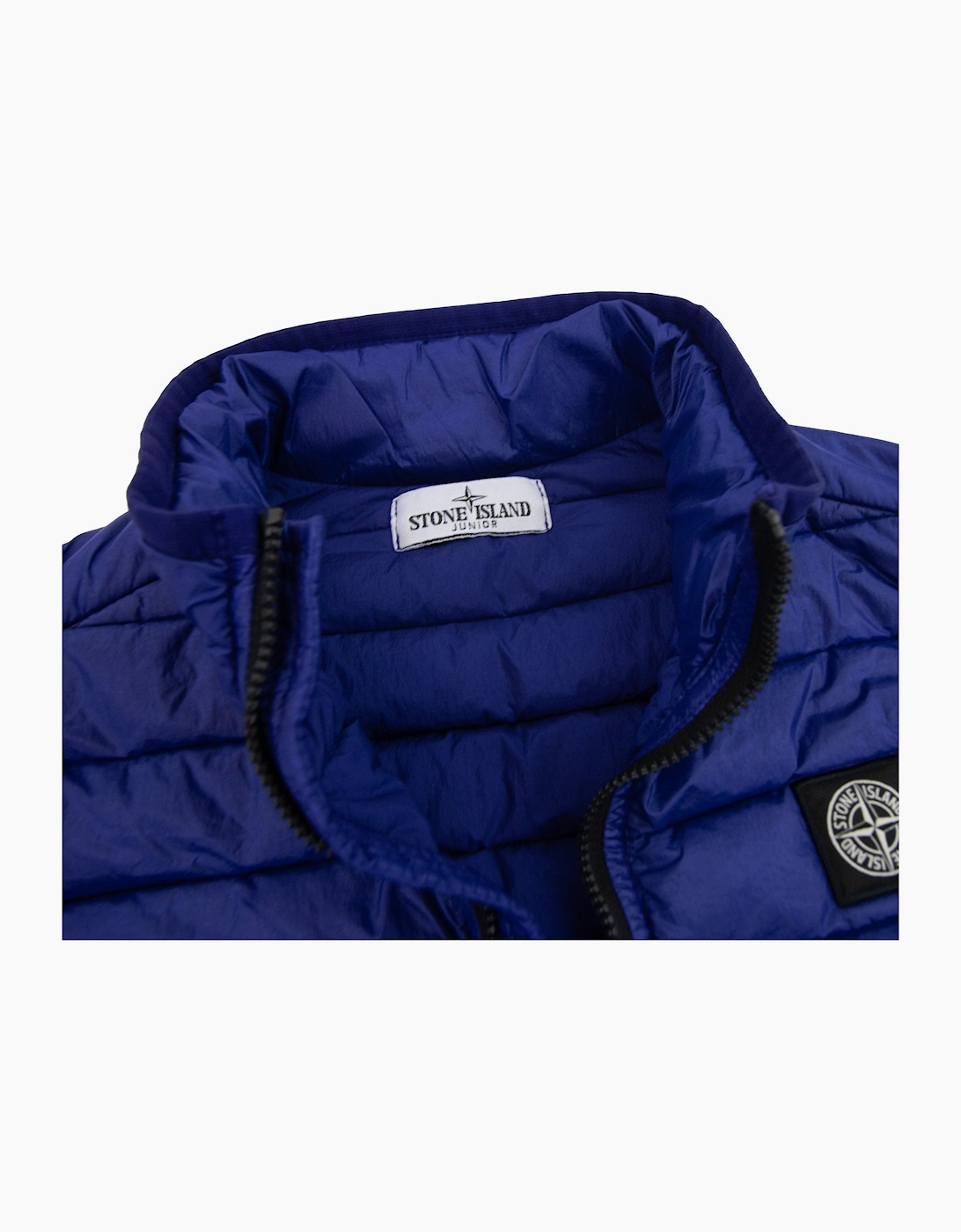 Stone Island Junior G0224 Hooded Down Blouson Gilet Blue V0022