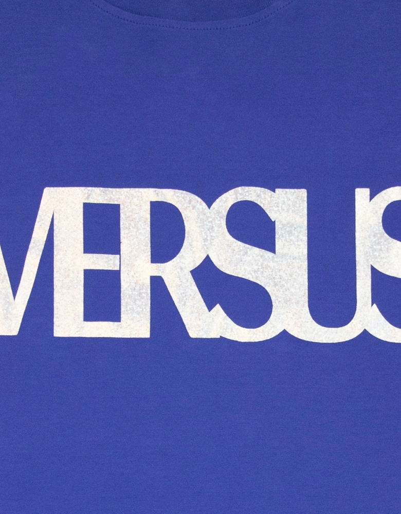 Versace Versus Logo Printed T Shirt Royal Blue