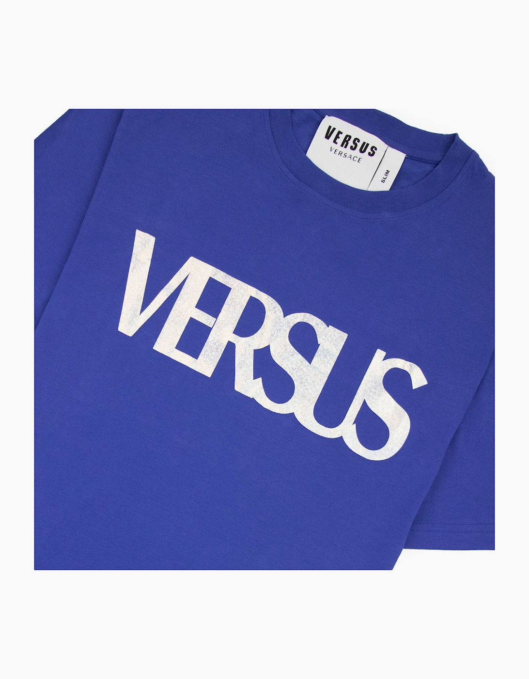 Versace Versus Logo Printed T Shirt Royal Blue