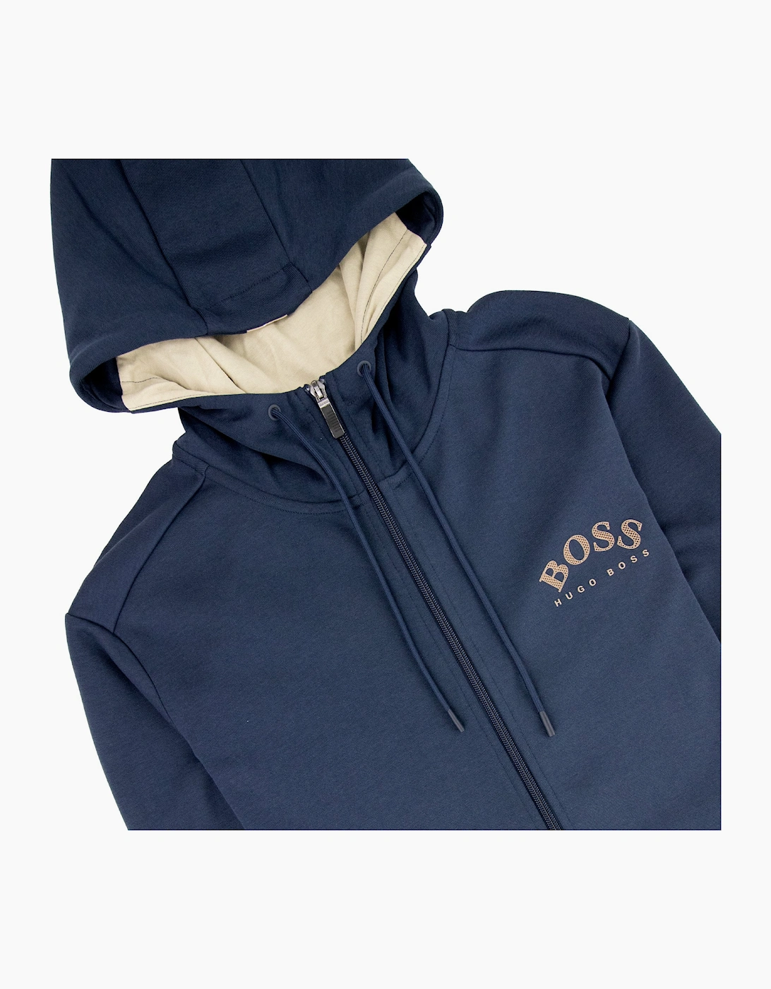 Hugo Boss Saggy Embroidered Hoodie Navy/Gold