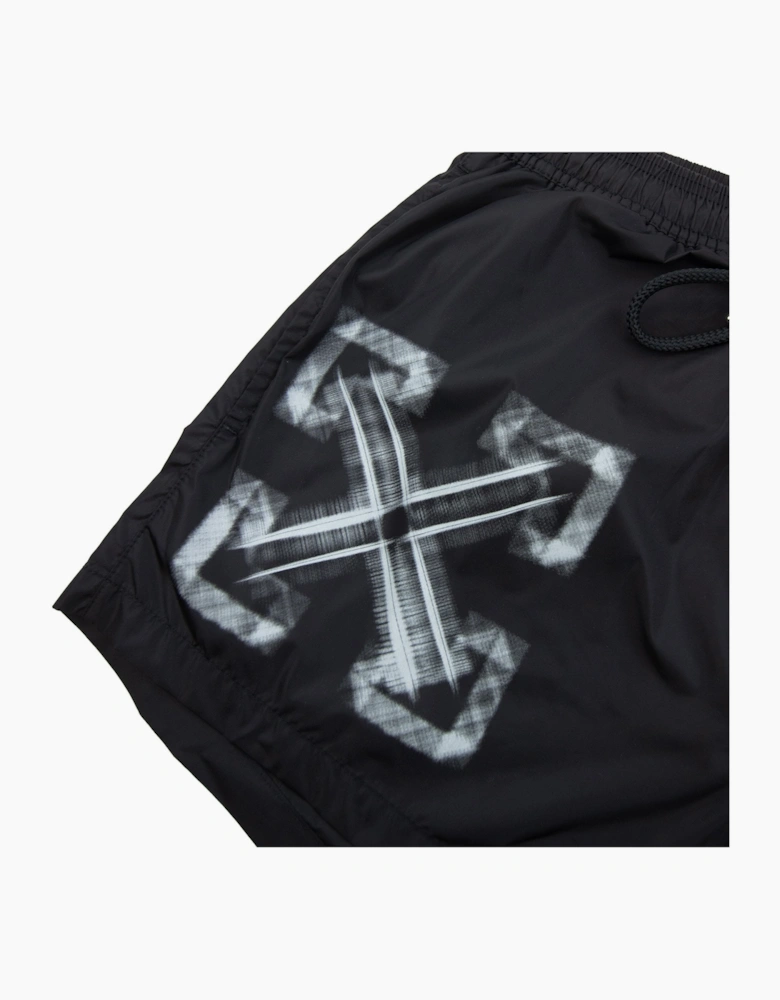 Off White Vibe Arrow Swimshorts Black/aqua