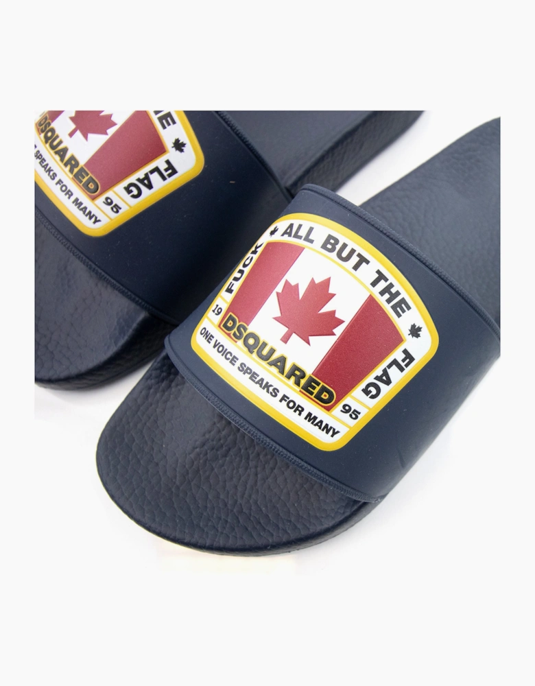 Dsquared2 Canadian Flag Sliders Navy Blue