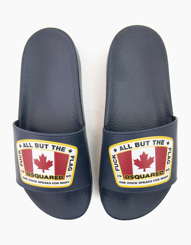 Dsquared2 Canadian Flag Sliders Navy Blue