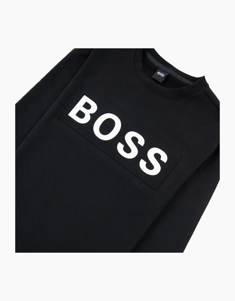 Hugo Boss Salbo 1 Printed Logo Sweatshirt Black 001