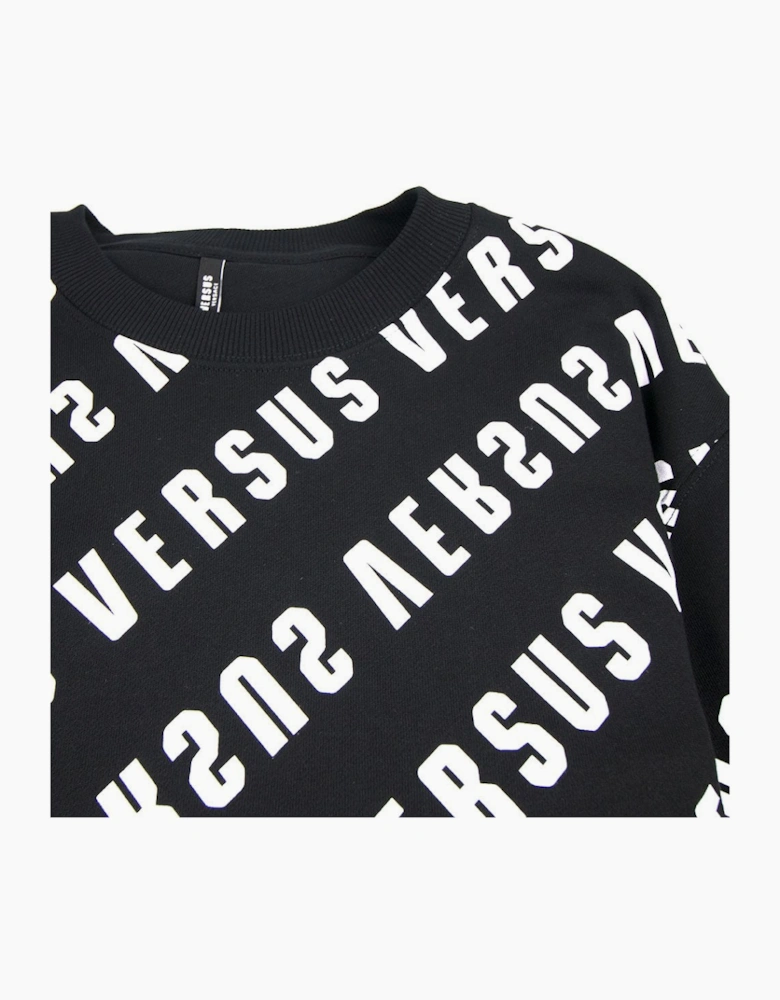 Versace Versus Multi Versus Stamp Sweatshirt Black