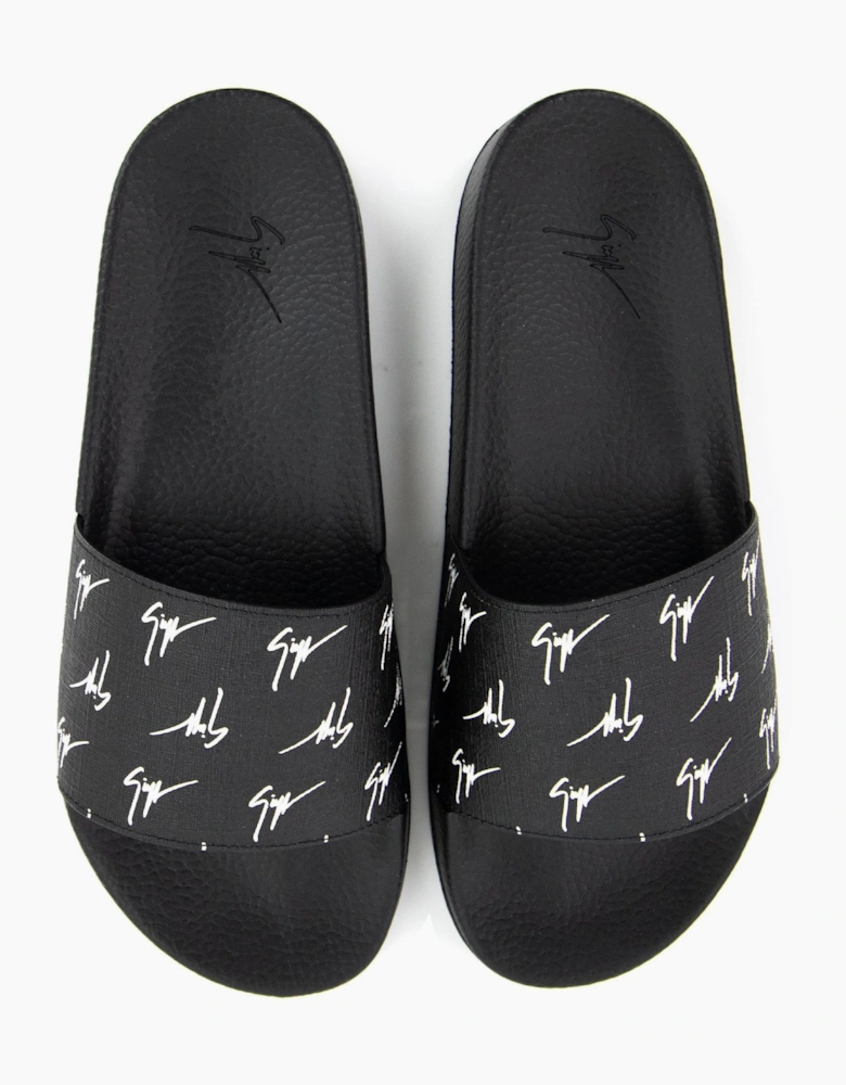 Giuseppe Zanotti Burel 10 Logo Sliders Nero/bianco