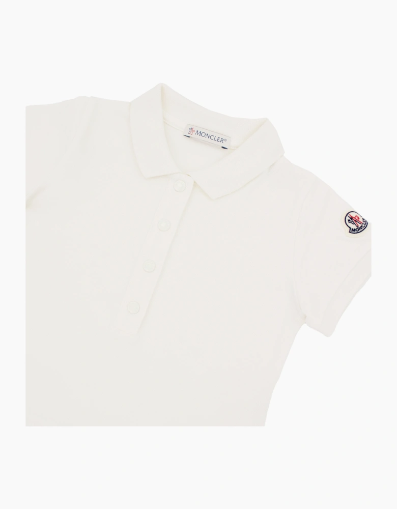 Moncler Junior Polo Shirt Dress White 034