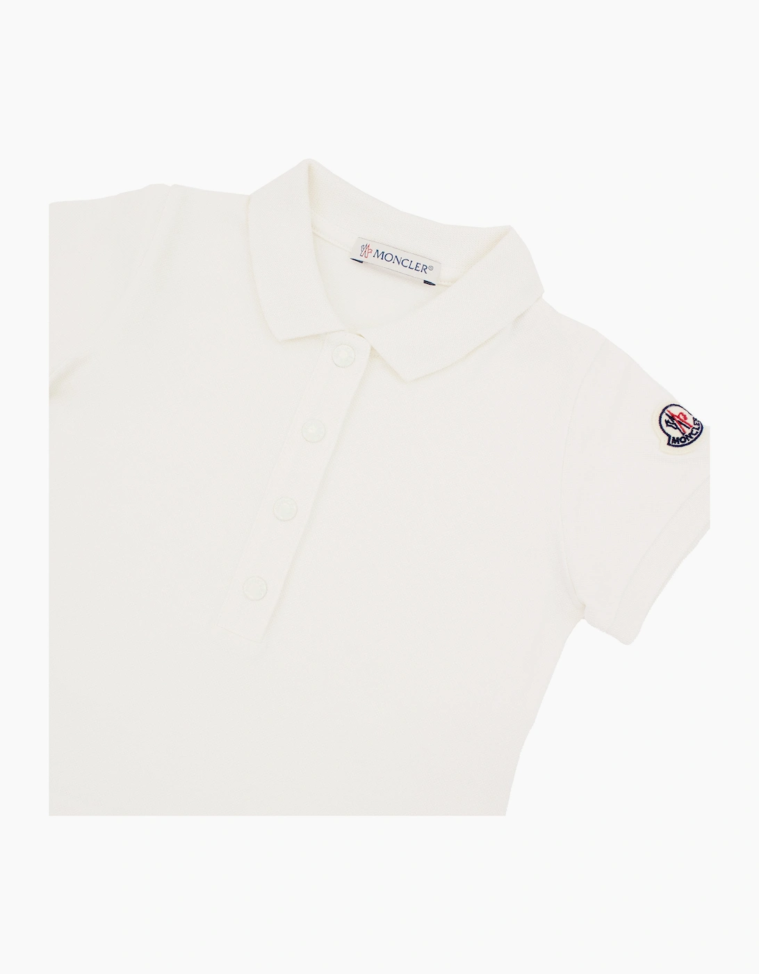 Moncler Junior Polo Shirt Dress White 034