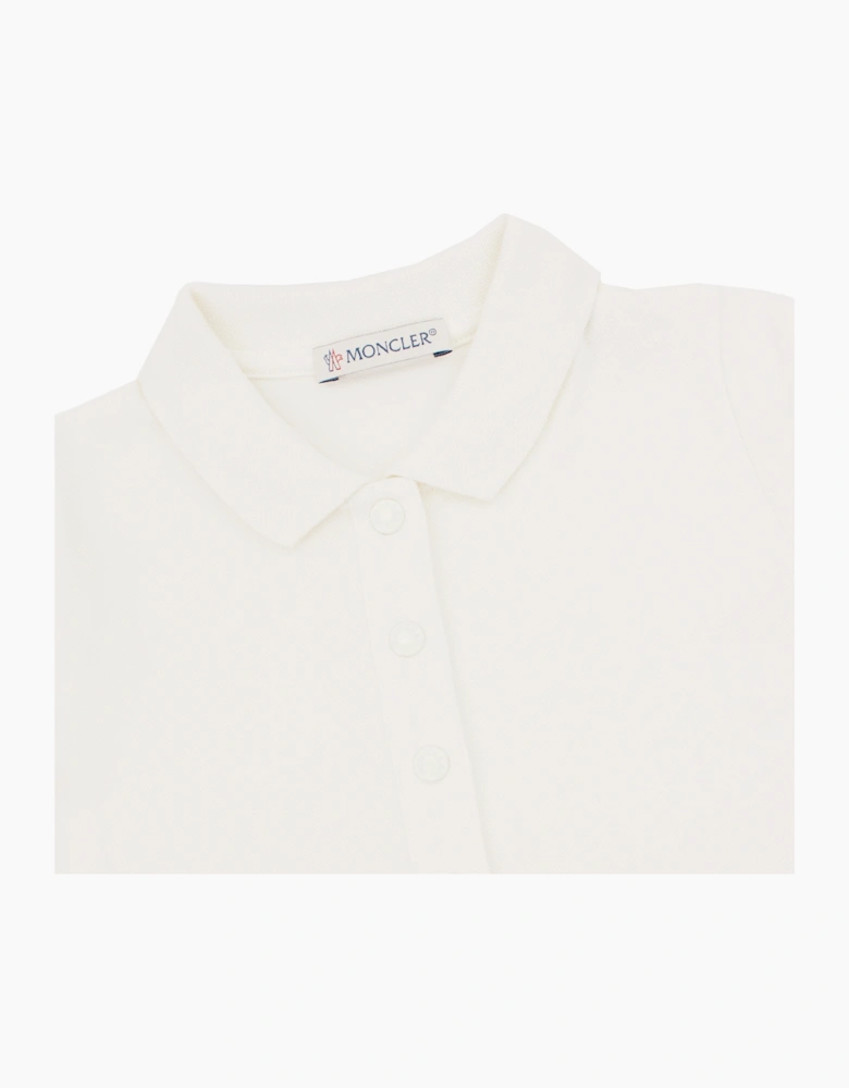 Moncler Junior Polo Shirt Dress White 034