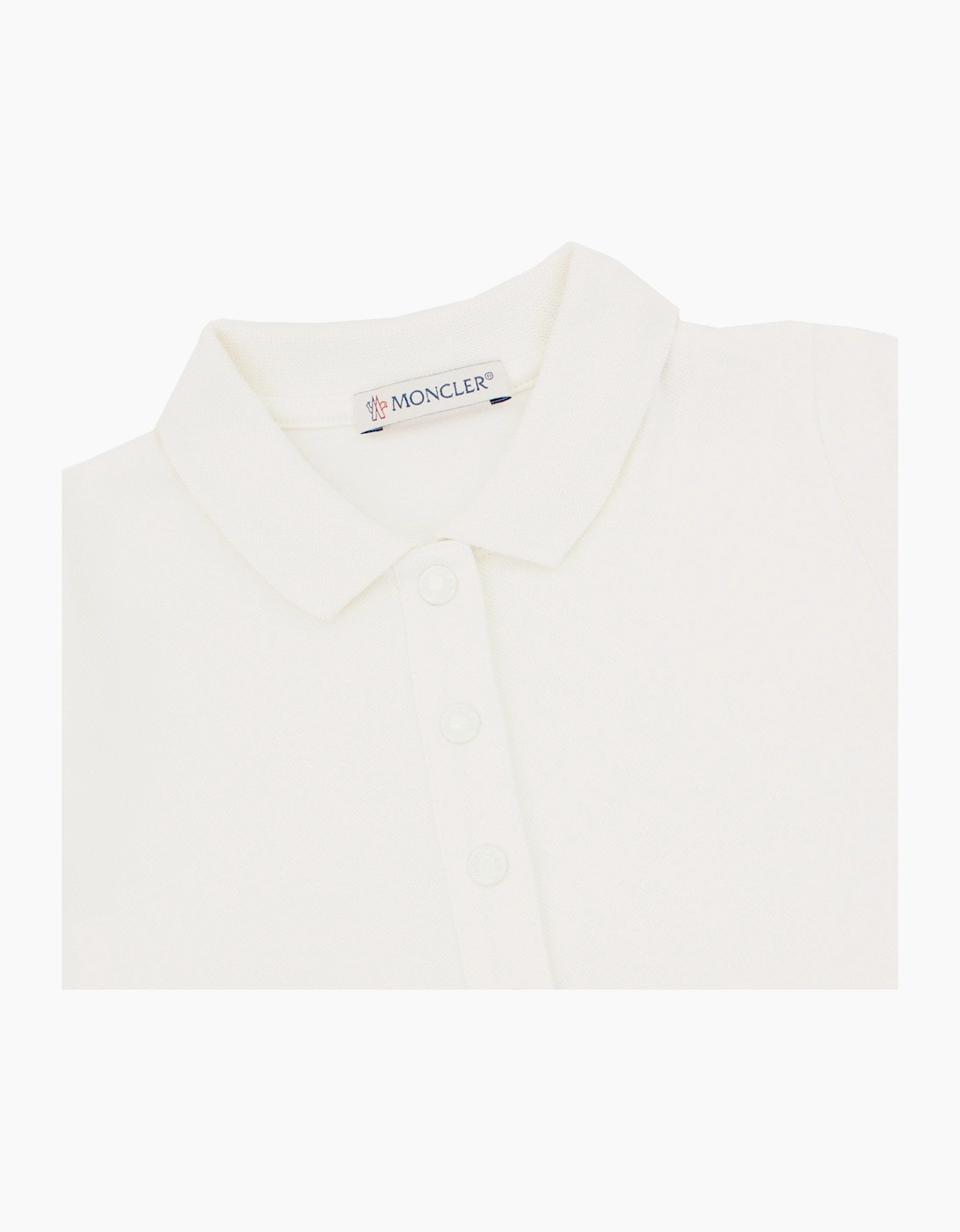 Moncler Junior Polo Shirt Dress White 034