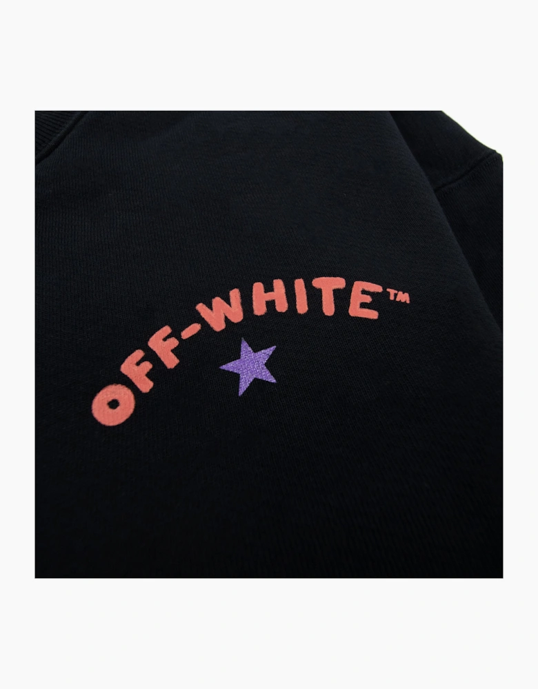 Off White Star Arrow Skate Crewneck Black