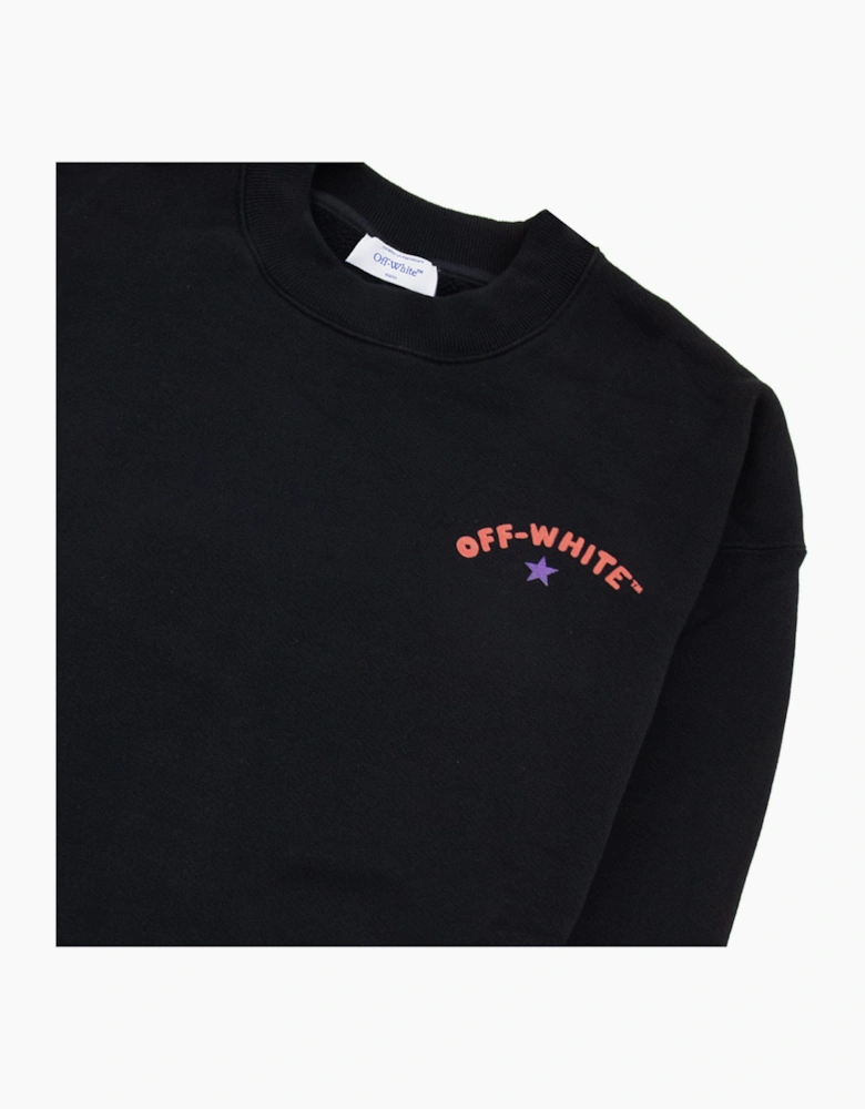 Off White Star Arrow Skate Crewneck Black