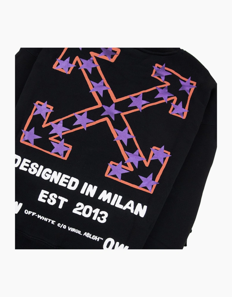 Off White Star Arrow Skate Crewneck Black