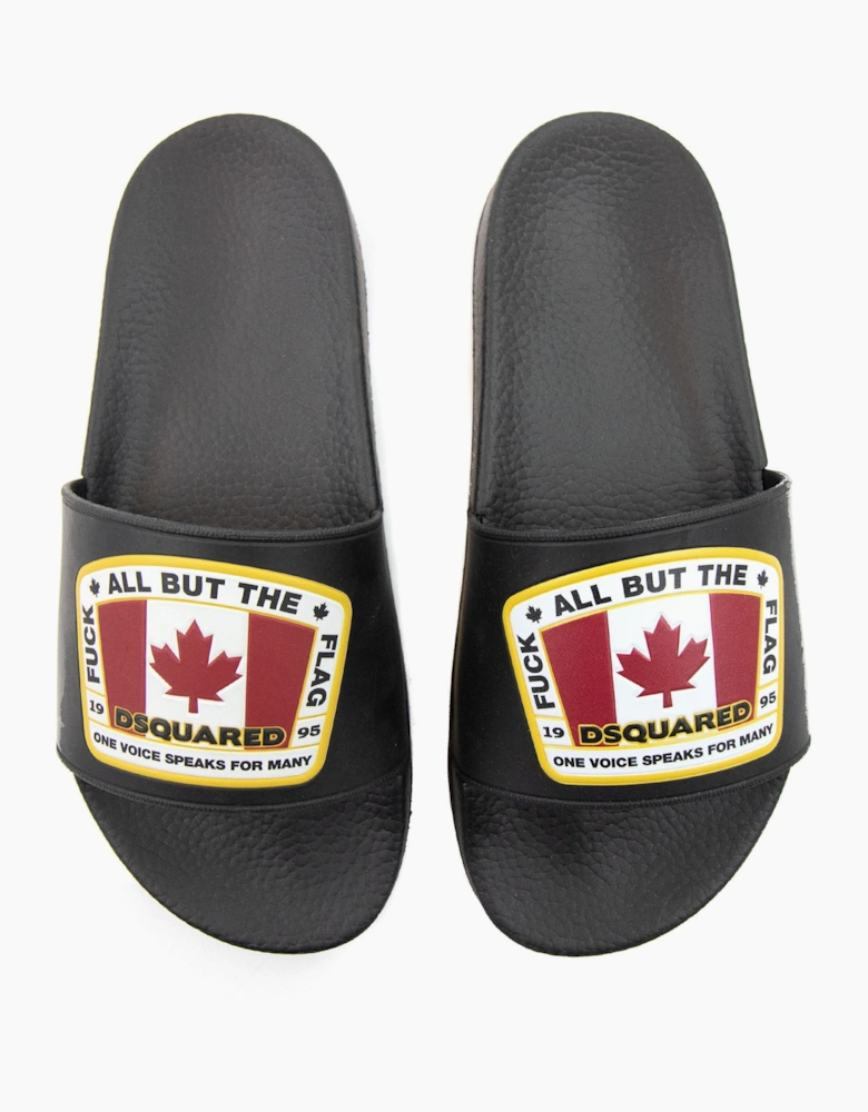 Dsquared2 Canadian Flag Sliders Nero