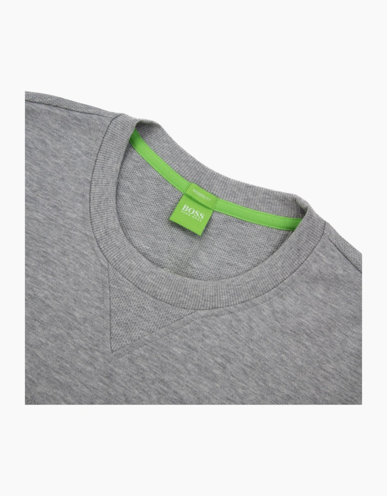 Hugo Boss Salbo Mesh Logo Crewneck Sweatshirt Grey 059