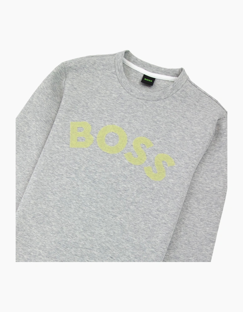 Hugo Boss Salbo Iconic Crew Neck Sweat Light Grey