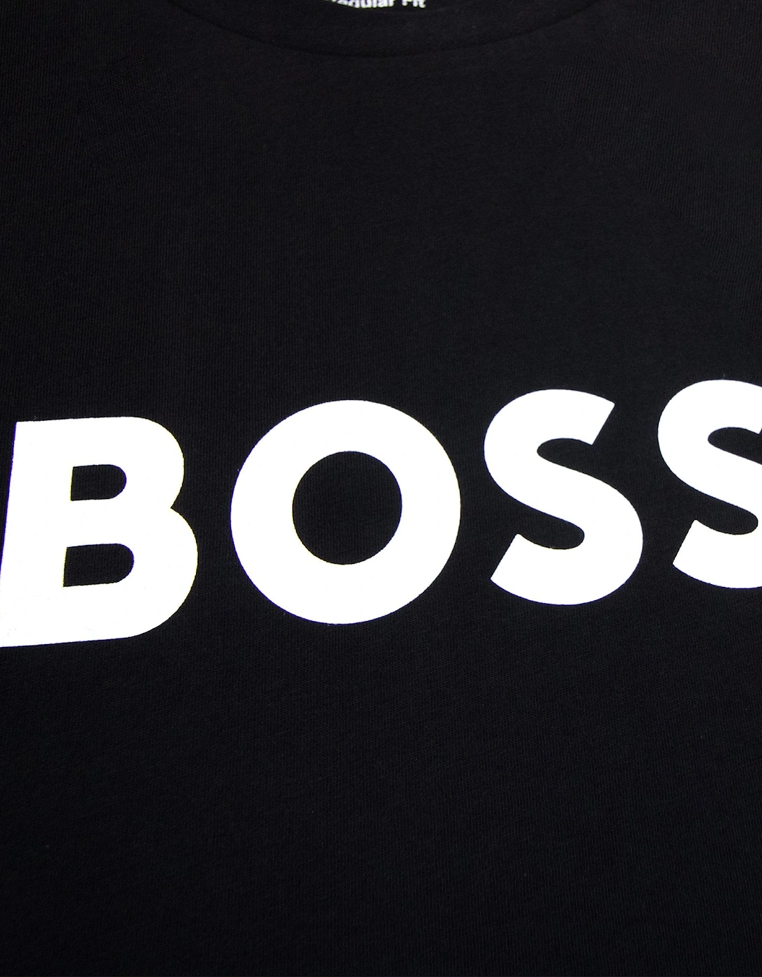 Hugo Boss Organic-cotton T-shirt With Contrast Logo Black 001